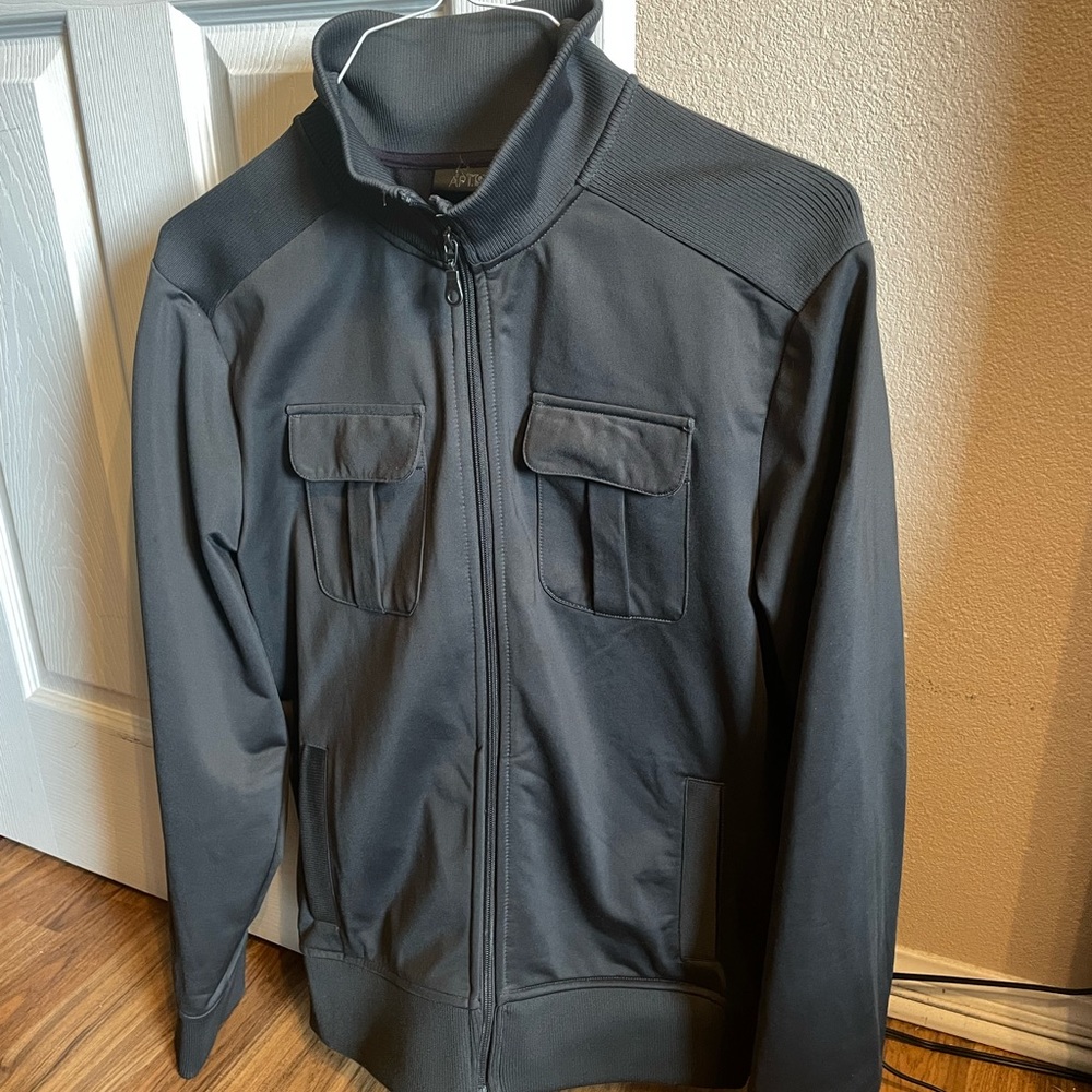 Apt. 9 Dark Gray Zip Up Jacket Size Medium